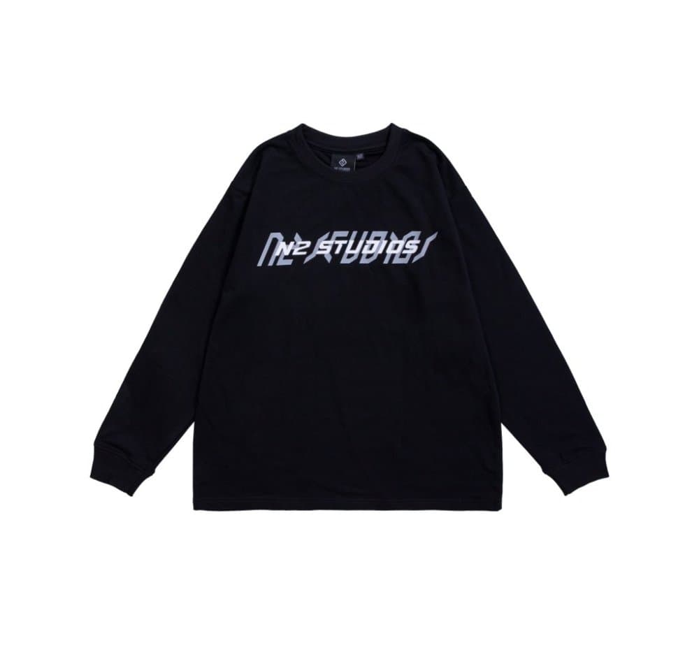 Oversized Long Sleeve Black T-Shirt — product view 1