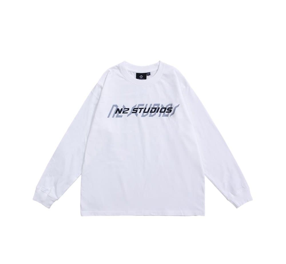 Oversized Long Sleeve White T-Shirt — product view 1