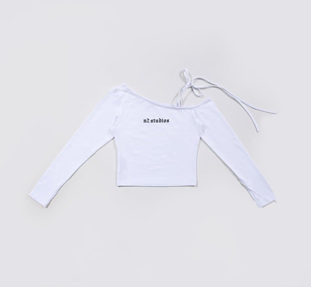 Off-Shoulder White Top — product view 1