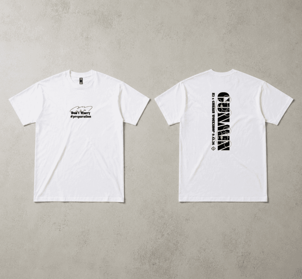 N2 × GUNMIN Limited Classic Oversized Tee (WHITE) — product view 1
